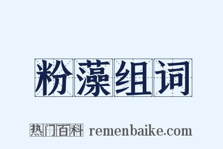 粉藻组词是什么意思的图片